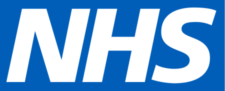Blue and white NHS logo